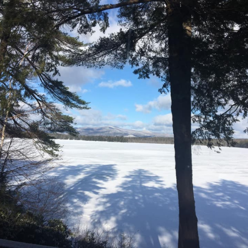 Snow on Mirror Lake